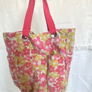 floral tote bag